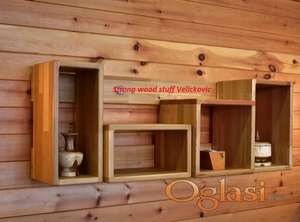 ZIDNA POLICA KOCKE 19x35x94 cm